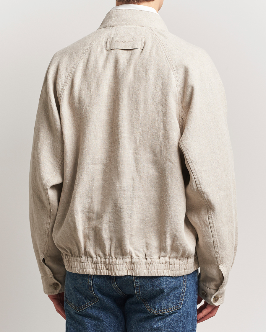 Herr | Jackor | GANT | Linen Harrington Jacket Dry Sand
