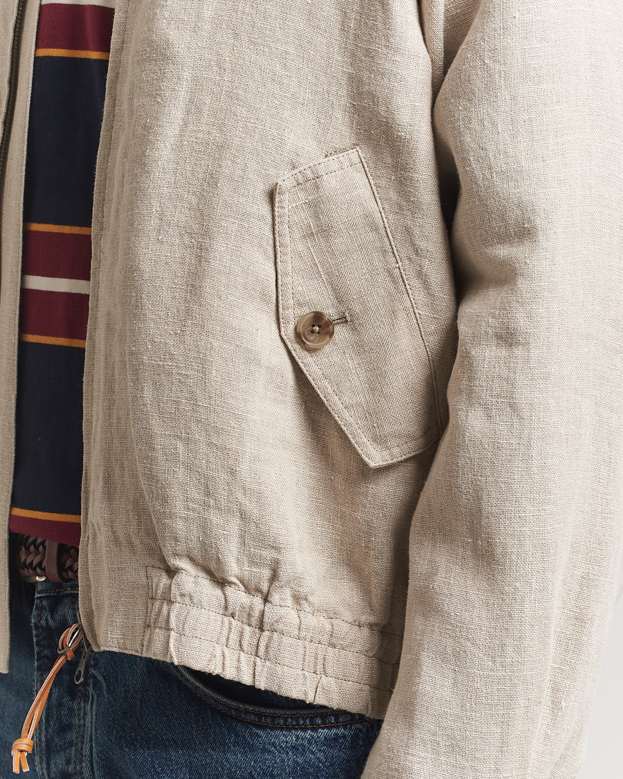 Herr | Jackor | GANT | Linen Harrington Jacket Dry Sand