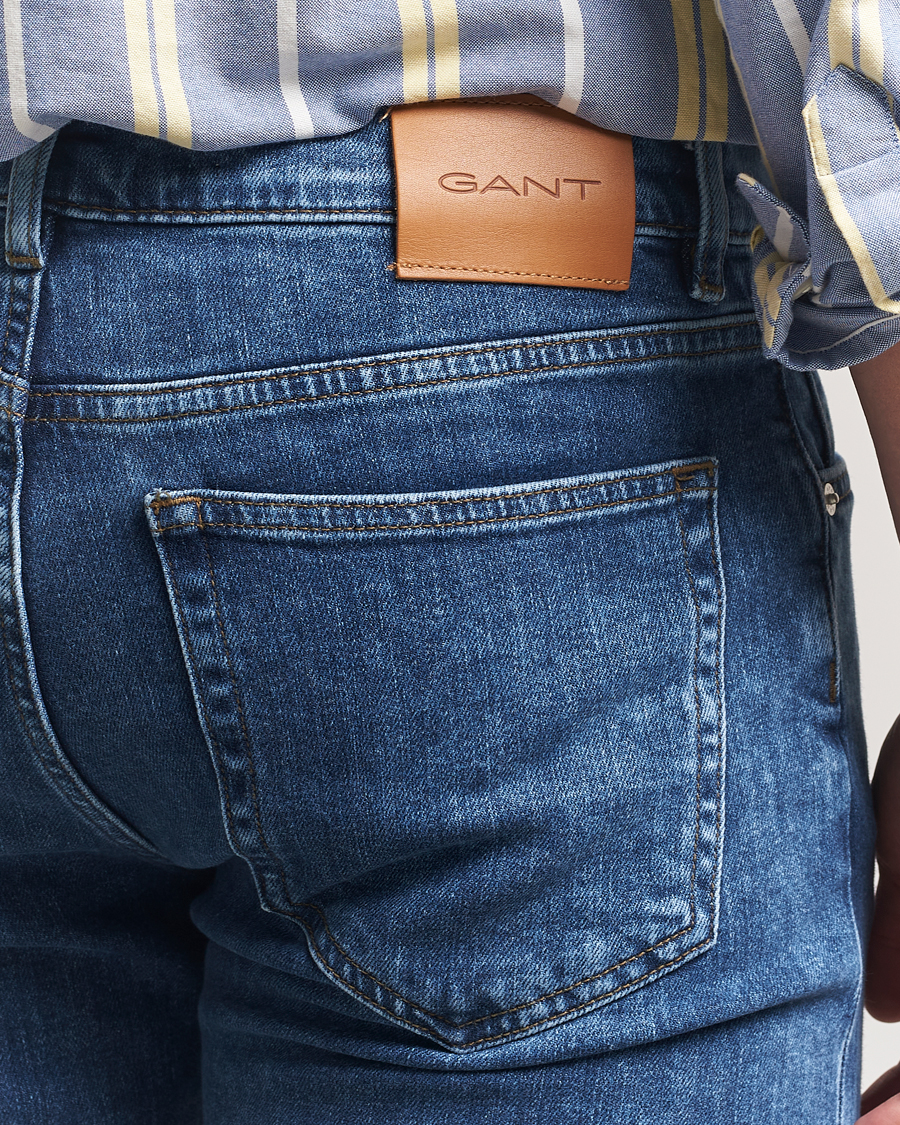 Herr | Jeans | GANT | Regular Fit Jeans Mid Blue Vintage