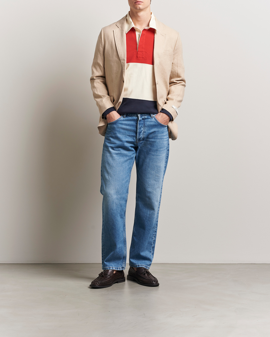 Herr | Kavajer | GANT | Slim Fit Garment Dyed Linen Blazer Dry Sand