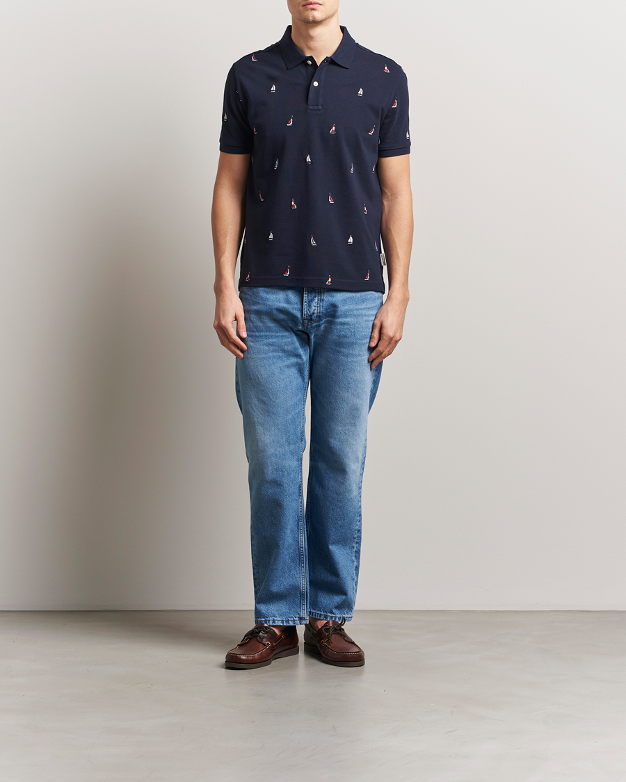 Herr | Pikéer | GANT | Embroidered Sailing Polo Evening Blue