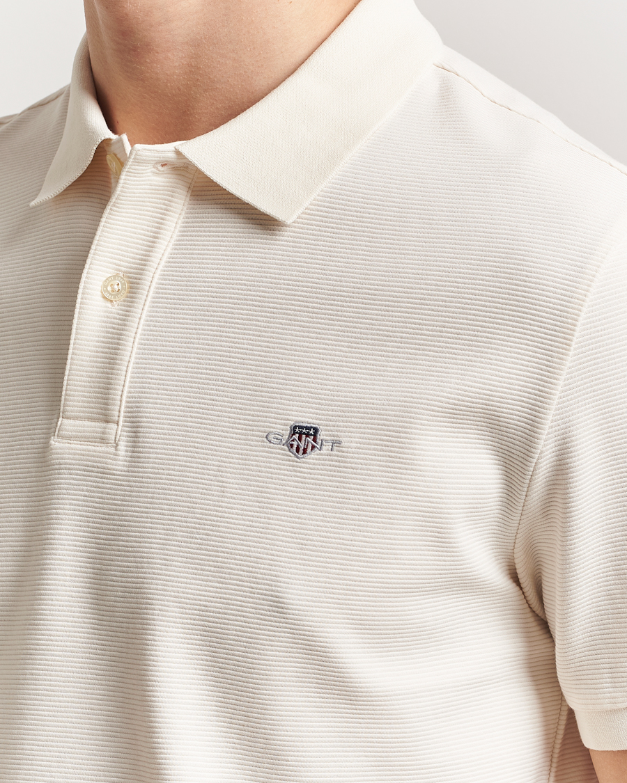Herr | Pikéer | GANT | Textured Polo Cream