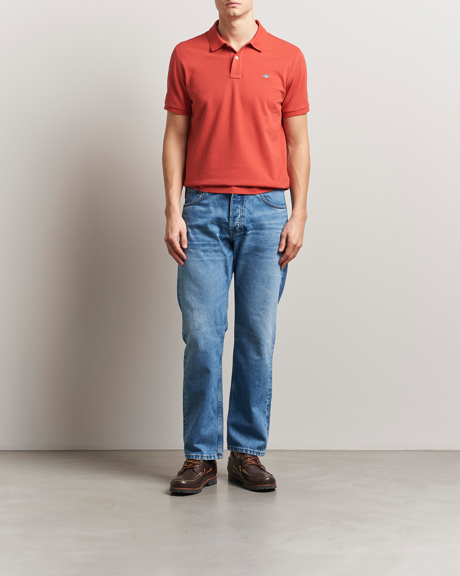 Herr | Pikéer | GANT | The Original Polo Brick Red