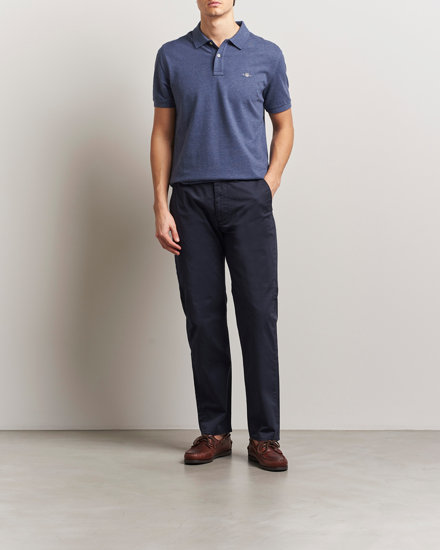 Herr | Pikéer | Gant | The Original Polo Dark Jeans Melange