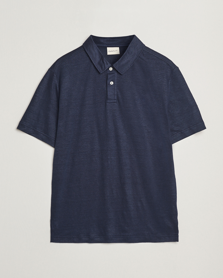 Herr | Pikéer | Gant | Linen Polo Evening Blue