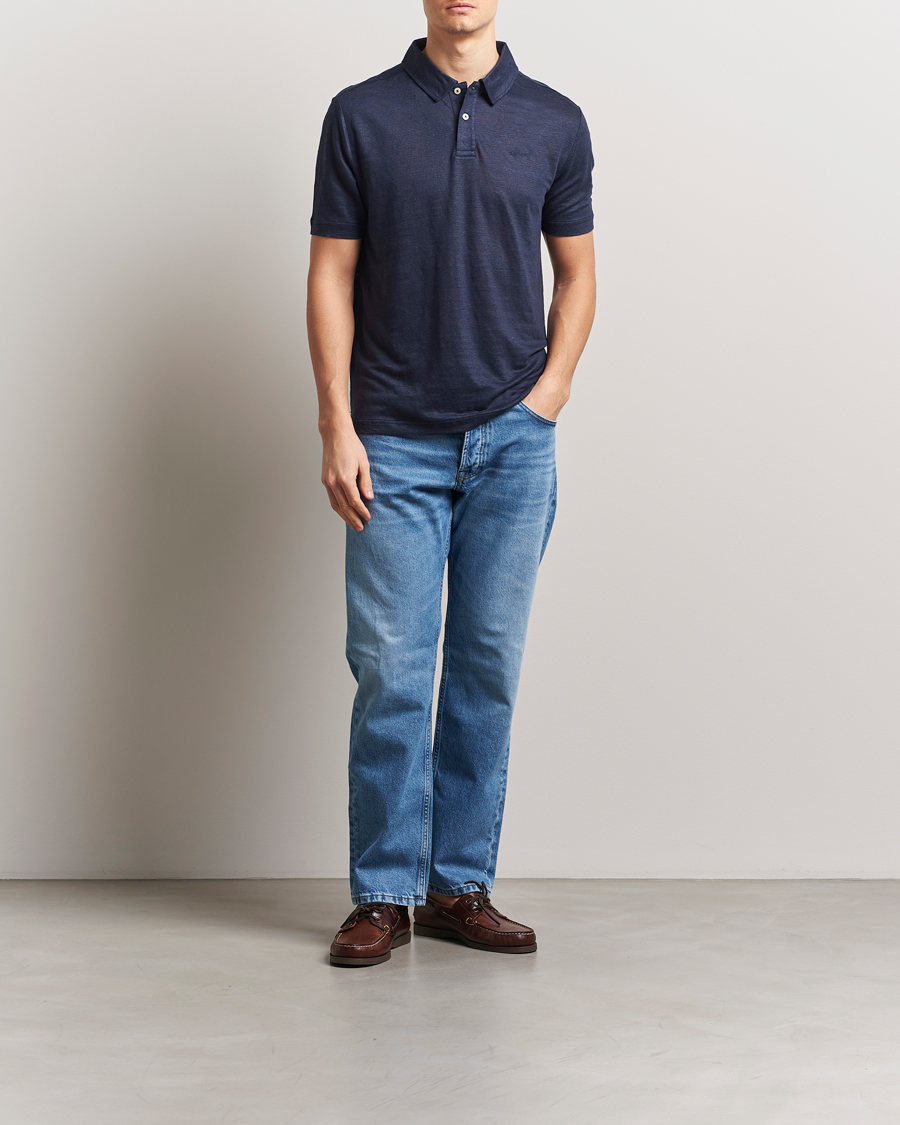 Herr | Pikéer | Gant | Linen Polo Evening Blue