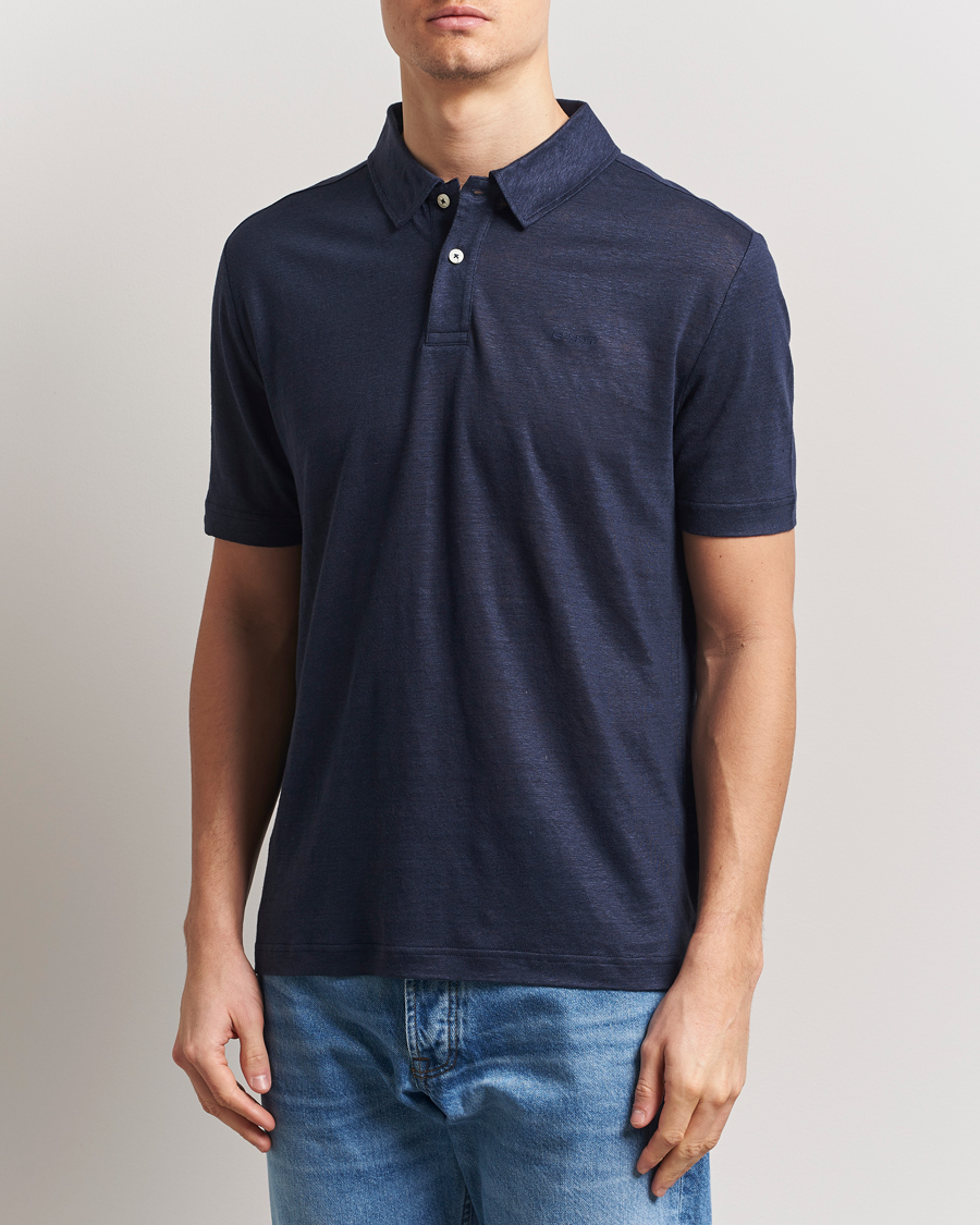 Herr | Pikéer | Gant | Linen Polo Evening Blue