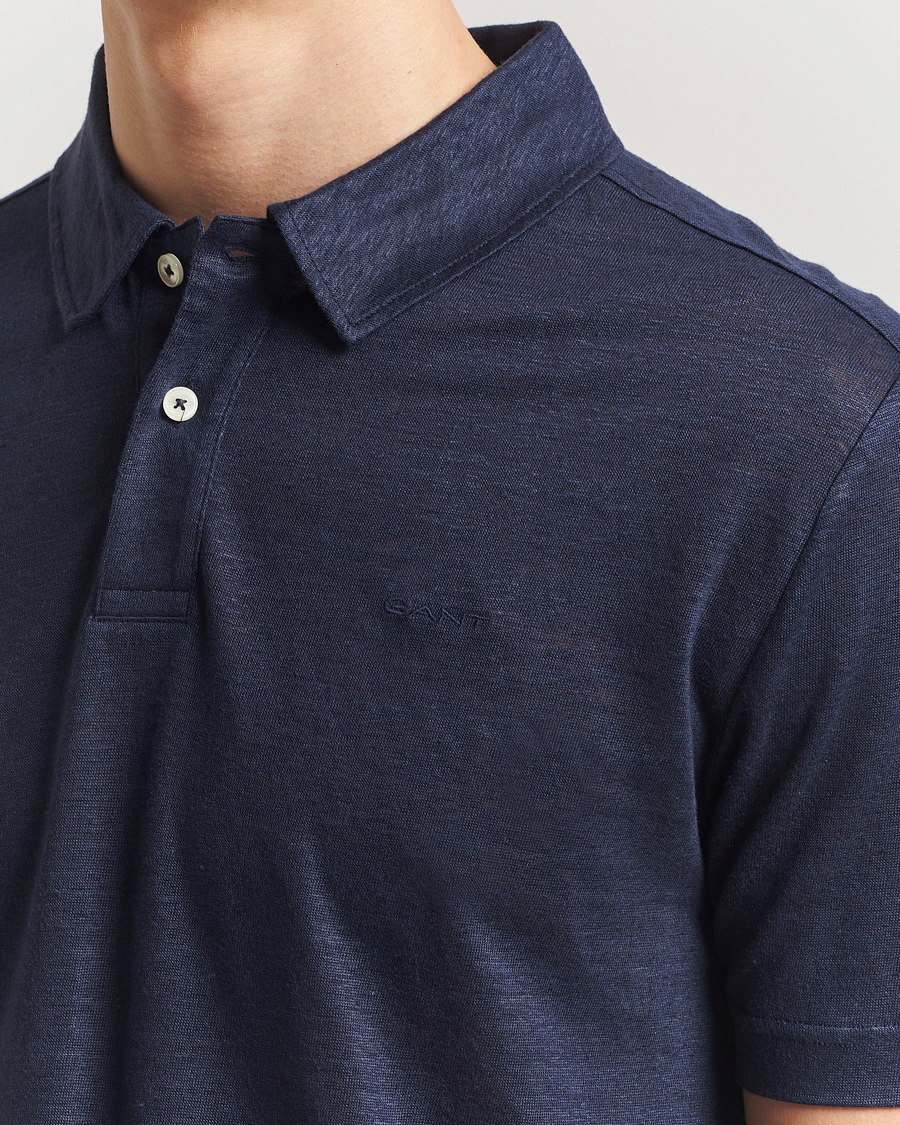 Herr | Pikéer | Gant | Linen Polo Evening Blue