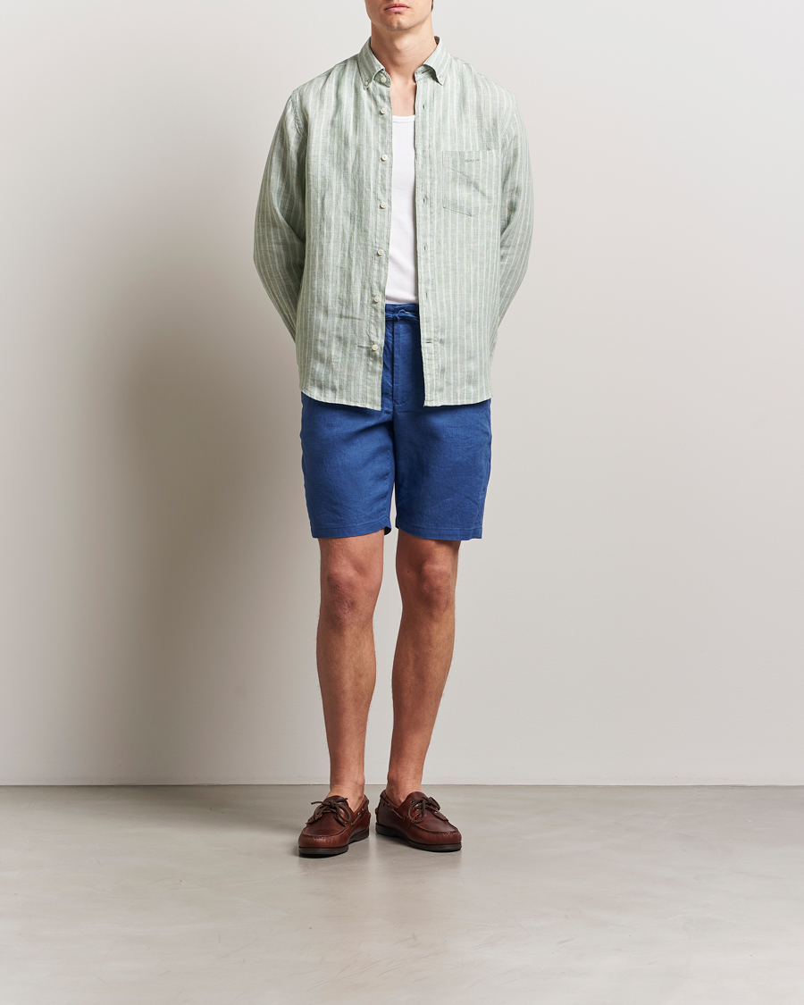 Herr | Shorts | GANT | Relaxed Linen Drawstring Shorts Rich Blue