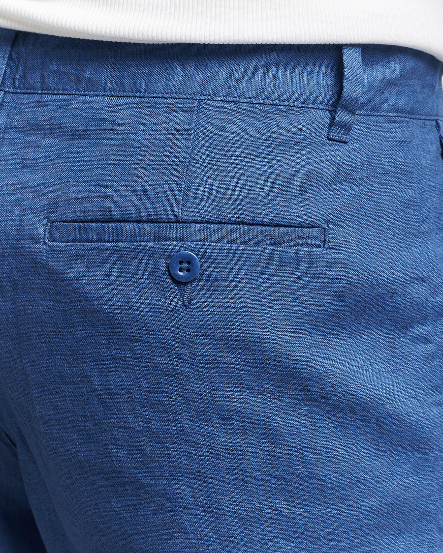 Herr | Shorts | GANT | Relaxed Linen Drawstring Shorts Rich Blue