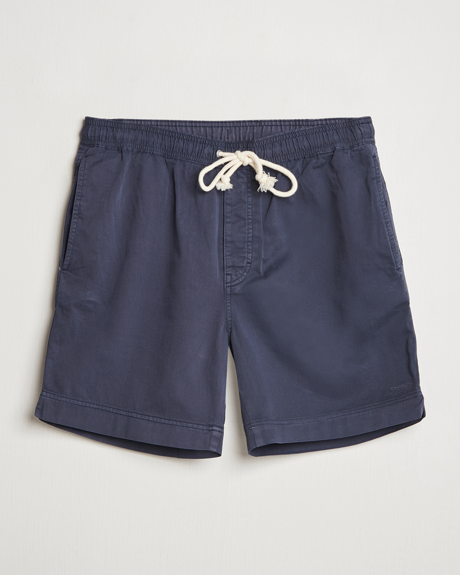 Herr | Shorts | GANT | Regular Sunfaded Drawstring Shorts Evening Blue
