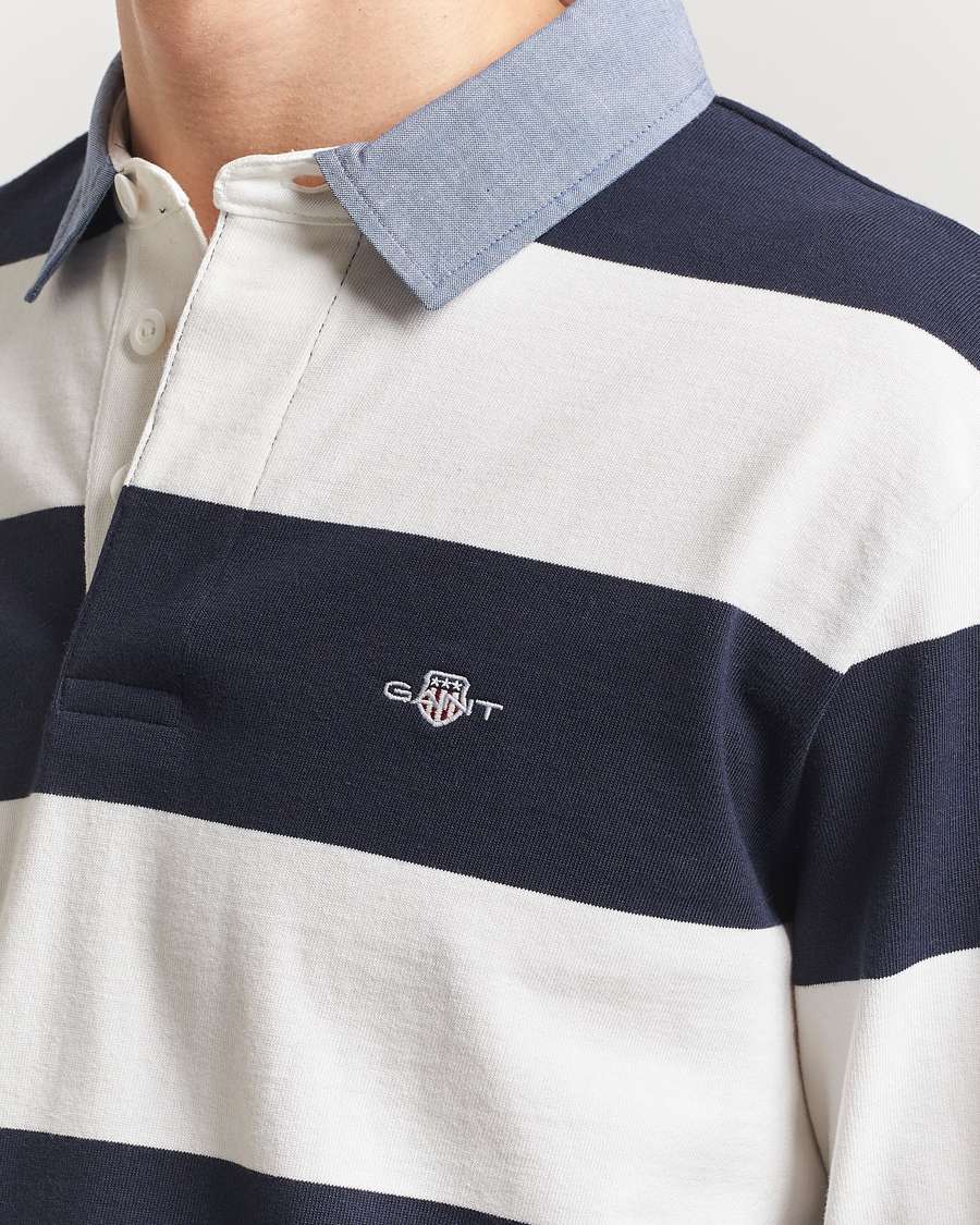 Herr | Tröjor | Gant | Chambray Barstriped Rugger Eggshell