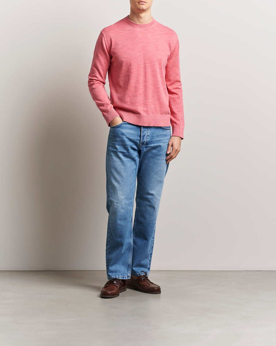 Herr | Tröjor | GANT | Sunfaded Crew Neck Sweater Watermelon Red