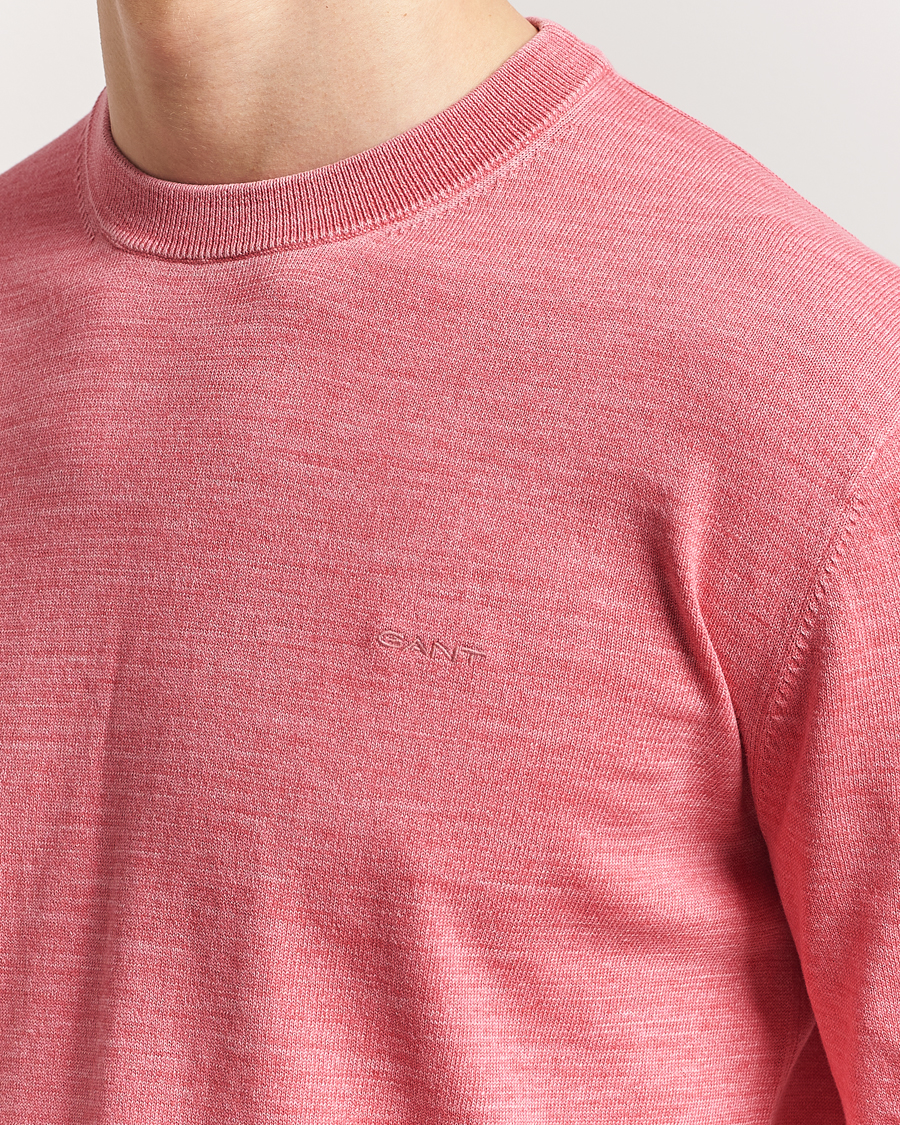 Herr | Tröjor | GANT | Sunfaded Crew Neck Sweater Watermelon Red