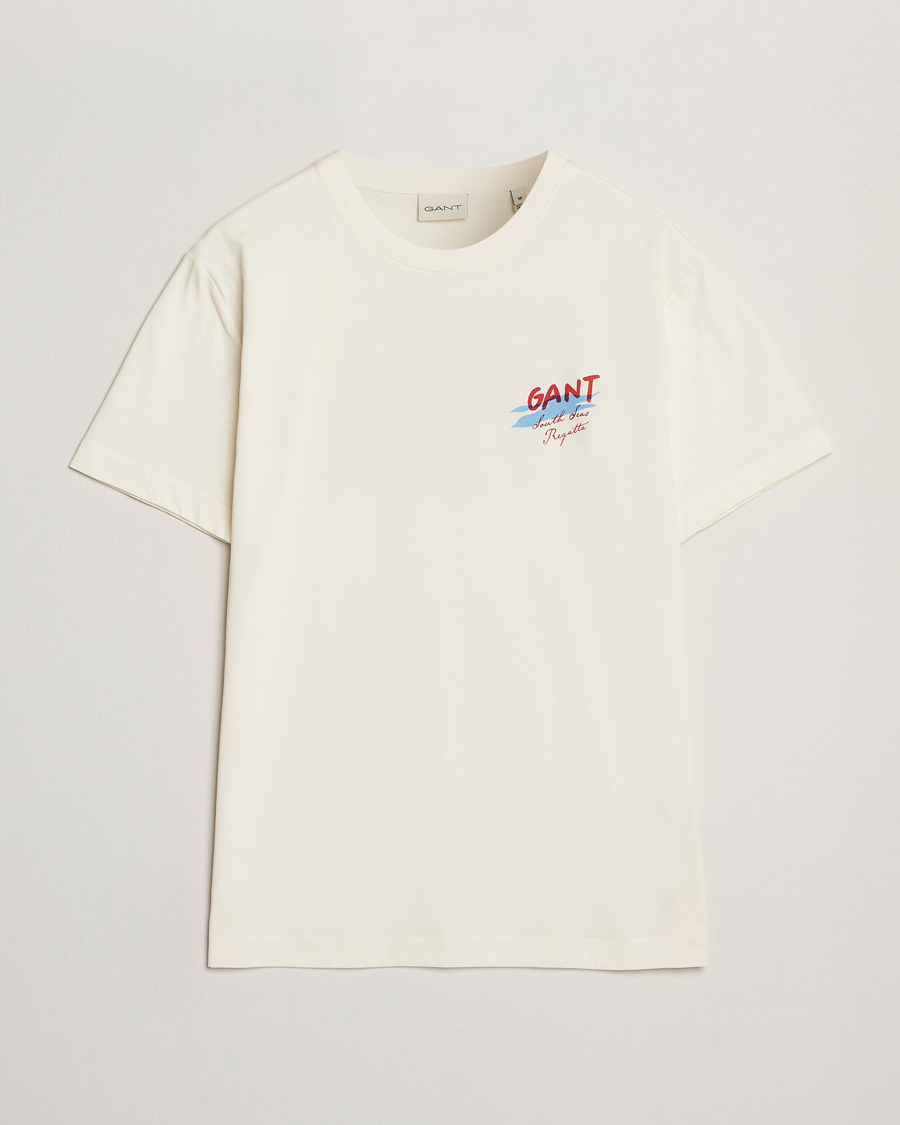 Herr | T-Shirts | GANT | Printed T-Shirt Cream