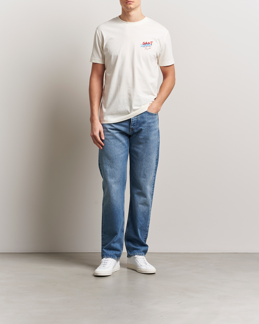 Herr | T-Shirts | GANT | Printed T-Shirt Cream