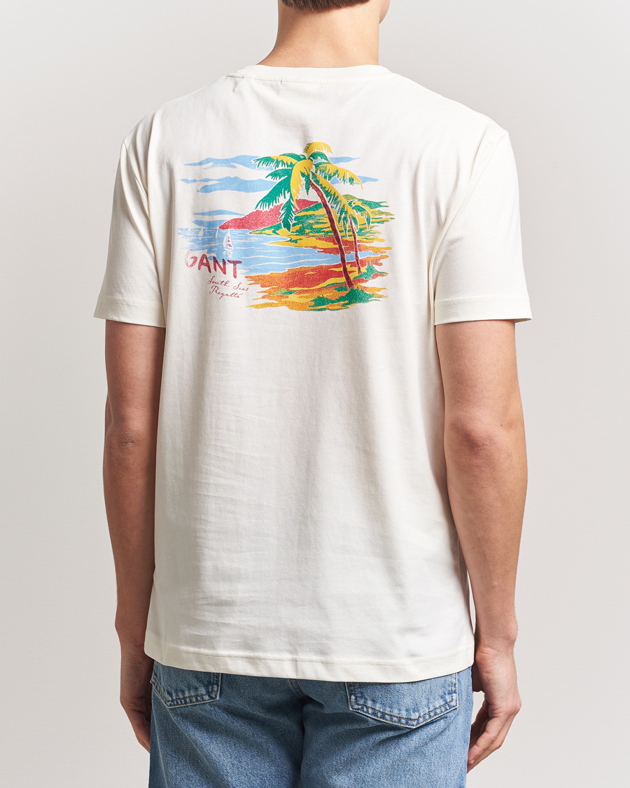 Herr | T-Shirts | GANT | Printed T-Shirt Cream