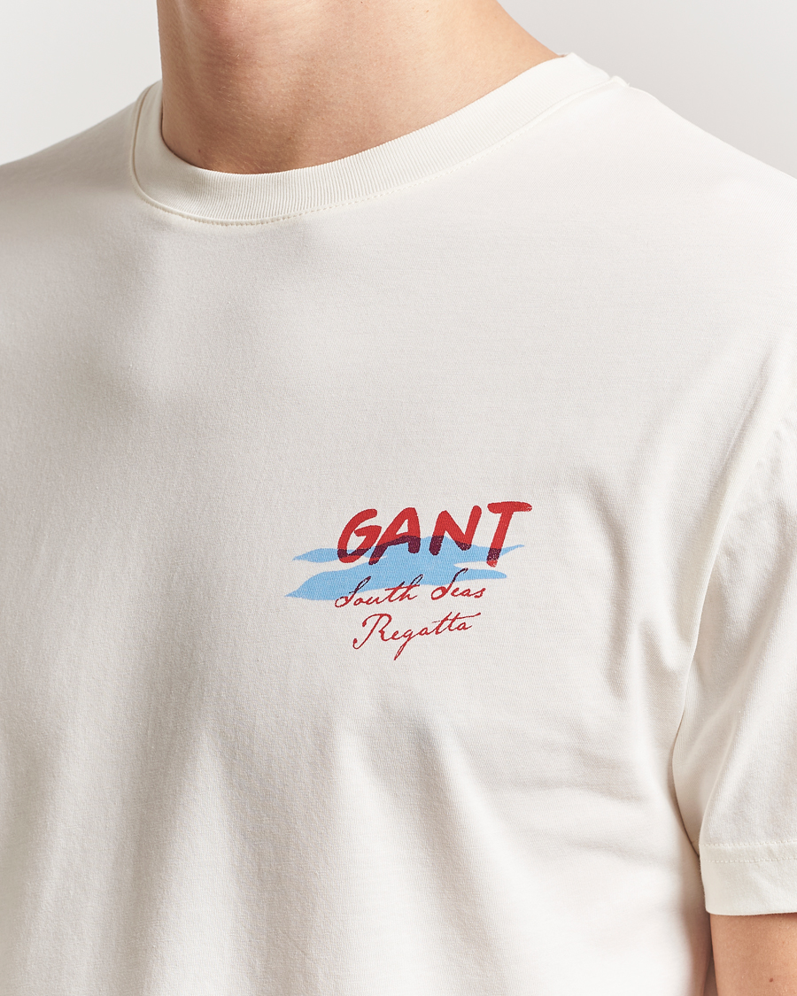 Herr | T-Shirts | GANT | Printed T-Shirt Cream