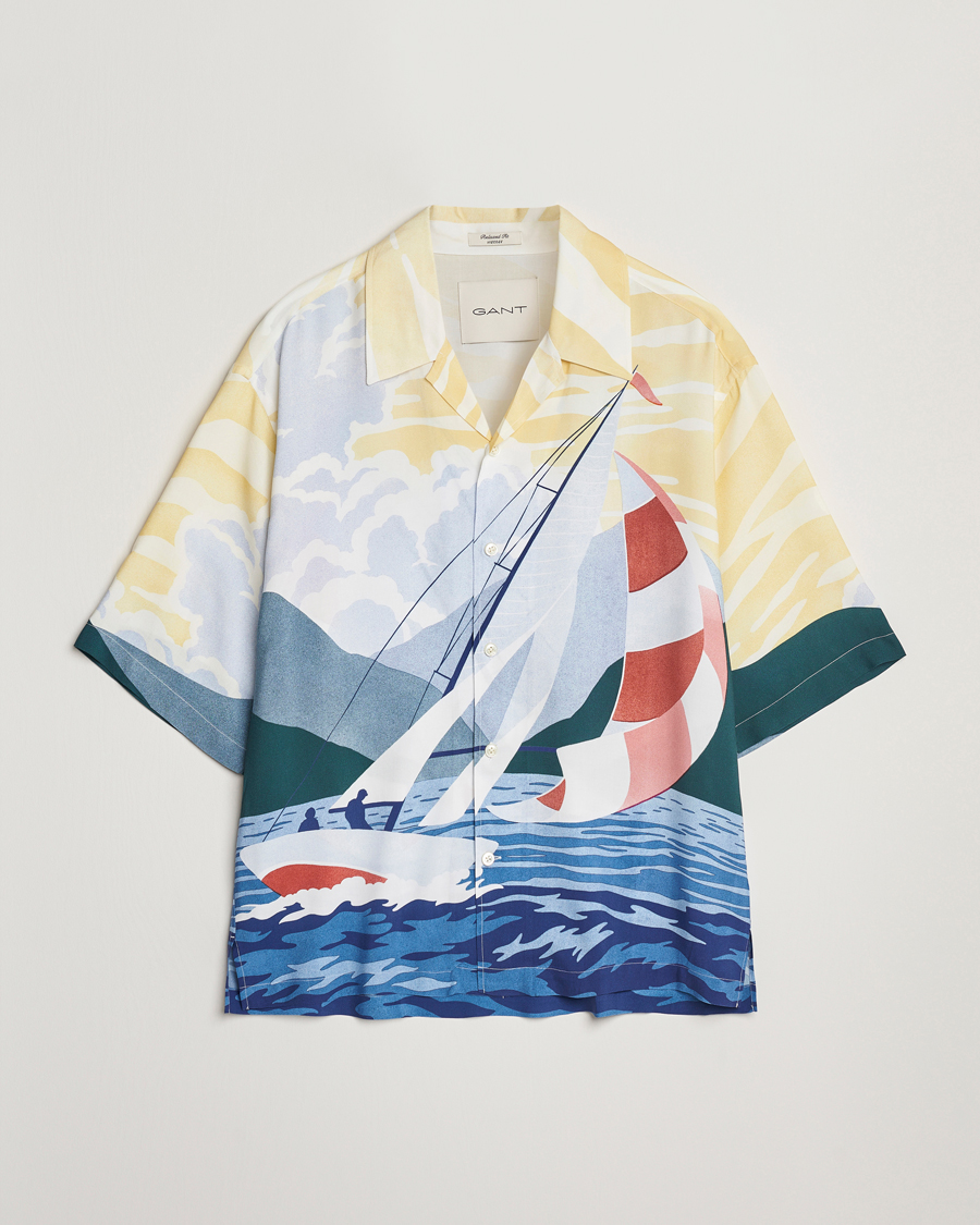 Herr | Skjortor | Gant | Relaxed Fit Scenery Sailing Short Sleeve Shirt Multi