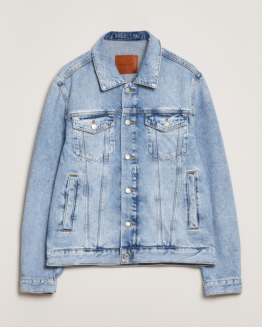 Herr | Jackor | GANT | Denim Jacket Light Blue Vintage