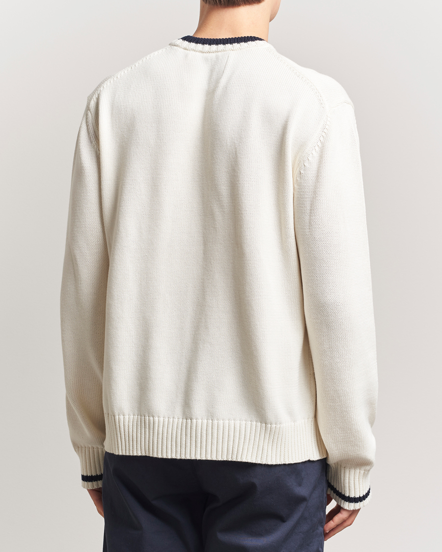 Herr | Tröjor | GANT | Flag Intarsia Knitted Sweater Eggshell