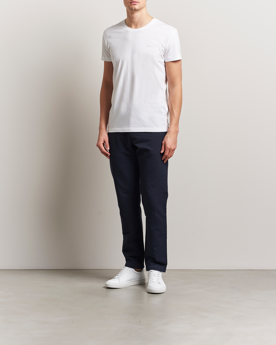 Herr | T-Shirts | Gant | 2-Pack Crew Neck T-Shirt Navy/White