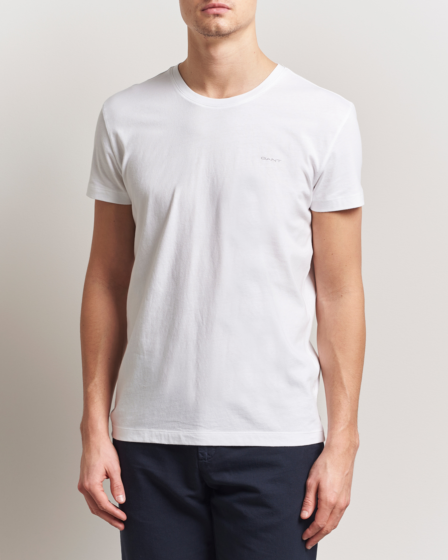 Herr | T-Shirts | Gant | 2-Pack Crew Neck T-Shirt Navy/White