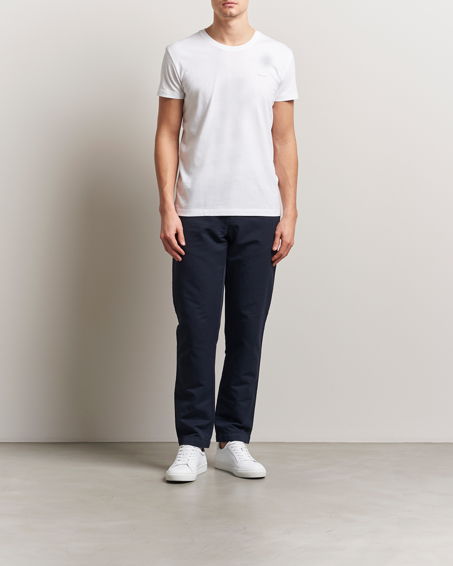 Herr | T-Shirts | Gant | 2-Pack Crew Neck T-Shirt Black/White