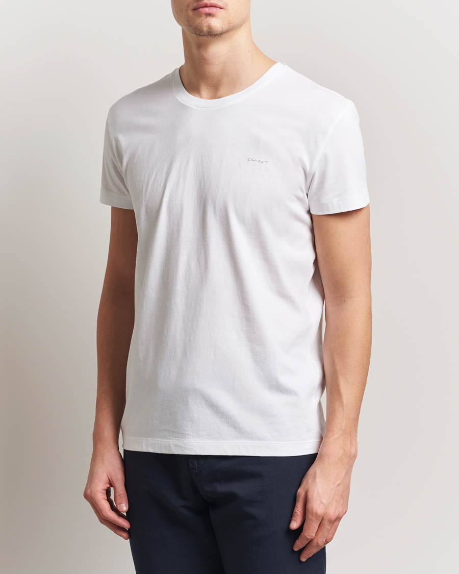 Herr | T-Shirts | Gant | 2-Pack Crew Neck T-Shirt Black/White