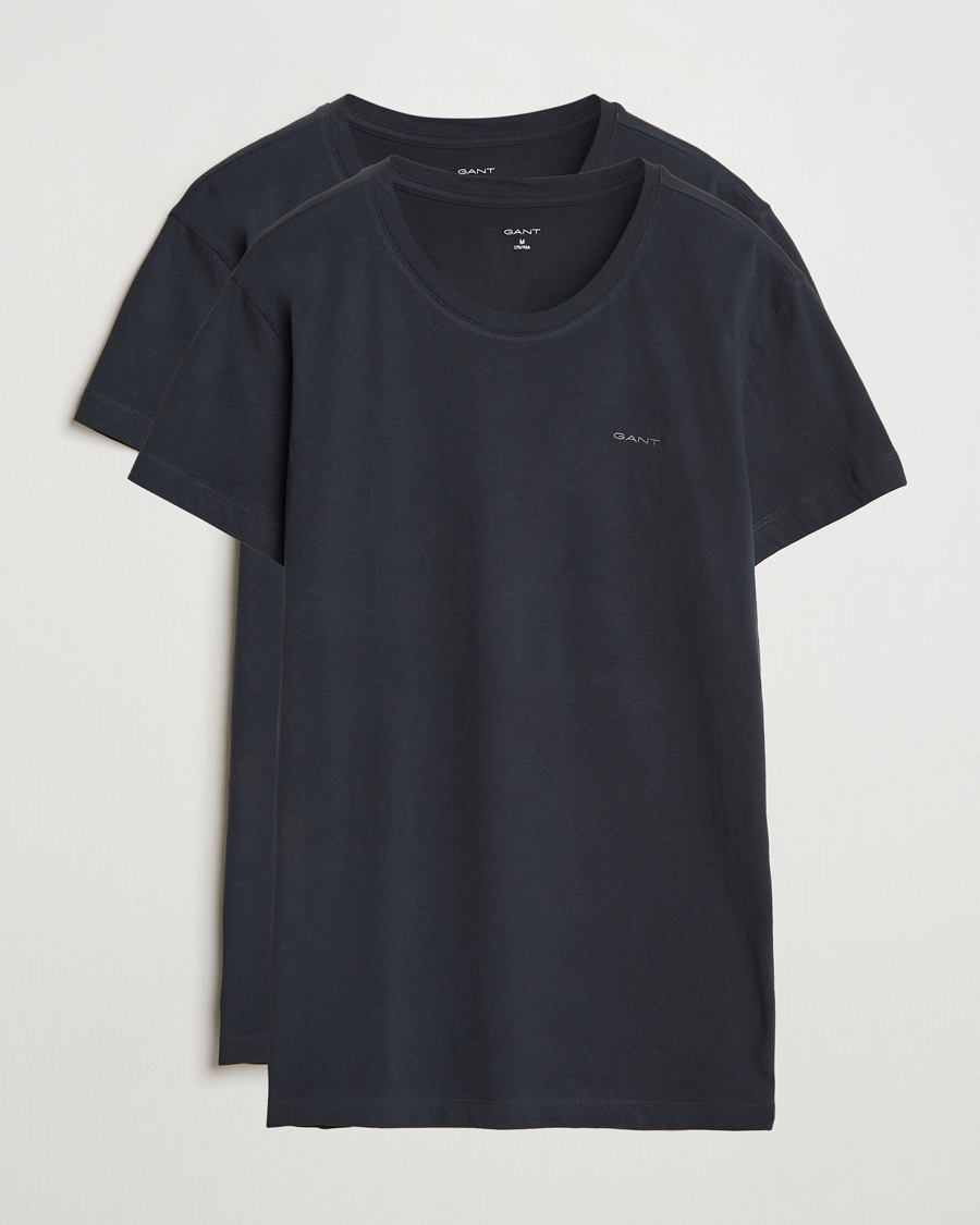 Herr | T-Shirts | Gant | 2-Pack Crew Neck T-Shirt Black