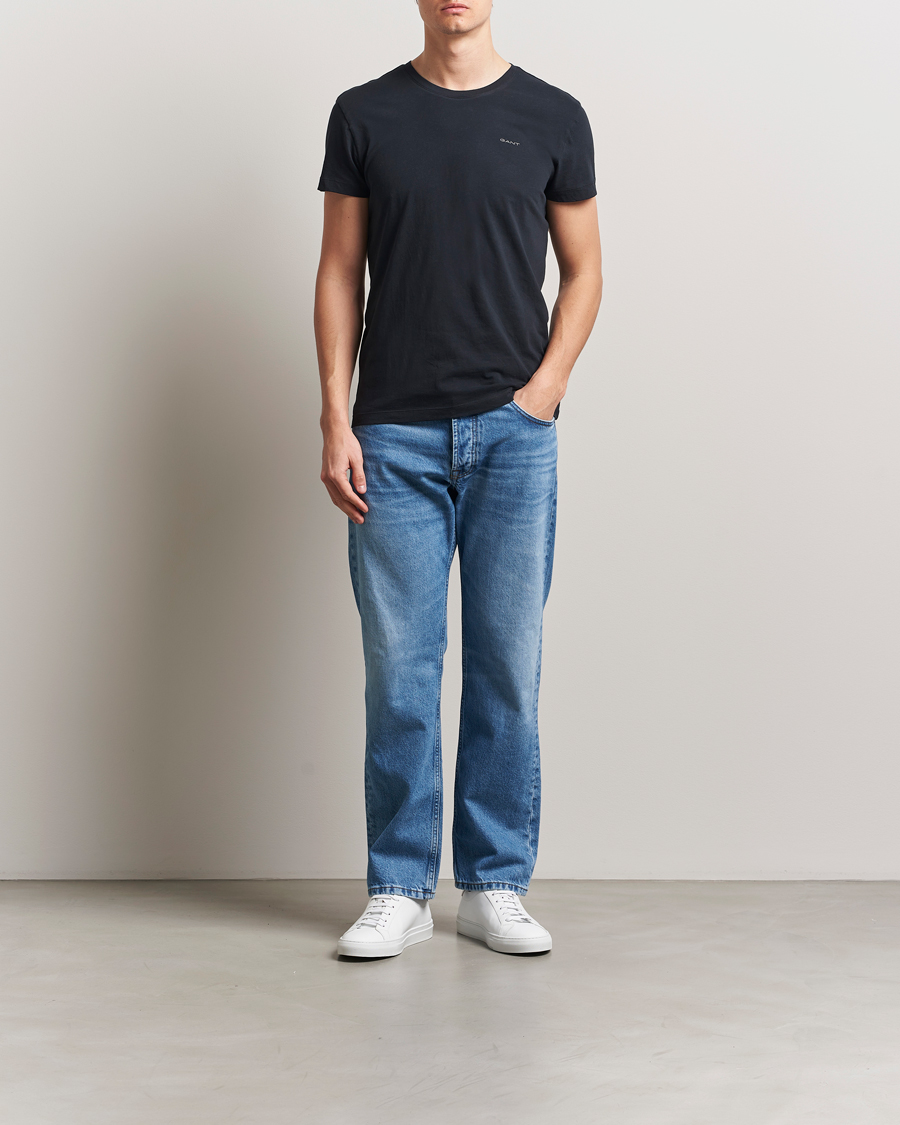 Herr | T-Shirts | Gant | 2-Pack Crew Neck T-Shirt Black