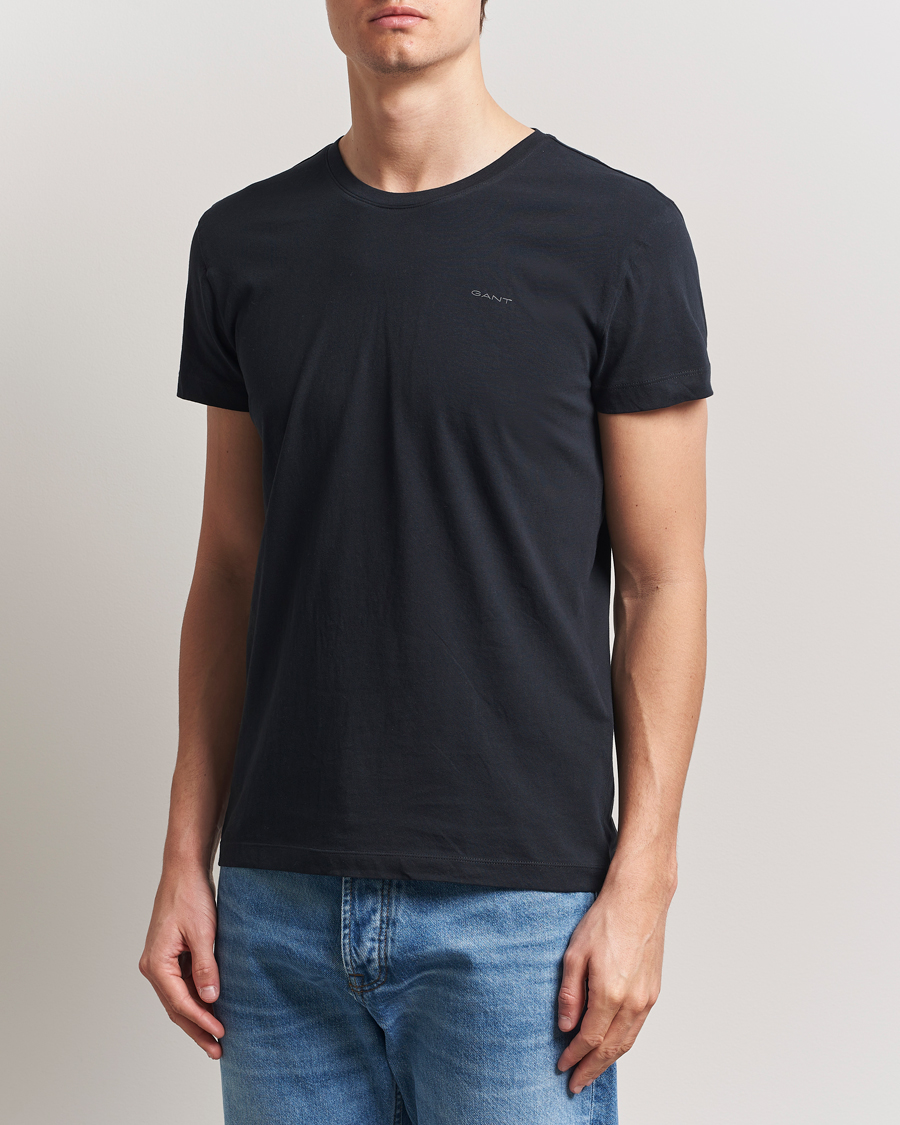 Herr | T-Shirts | Gant | 2-Pack Crew Neck T-Shirt Black