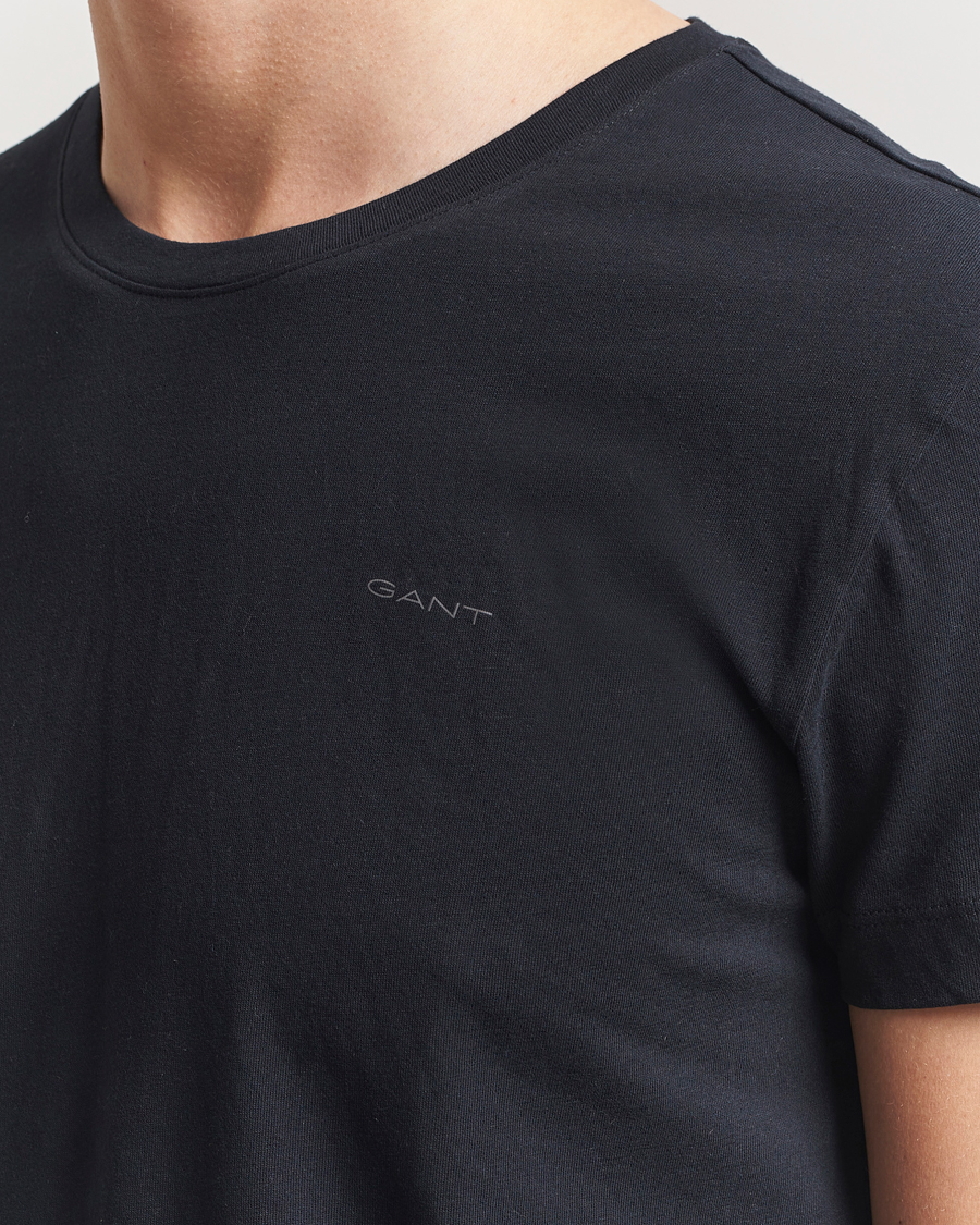 Herr | T-Shirts | Gant | 2-Pack Crew Neck T-Shirt Black