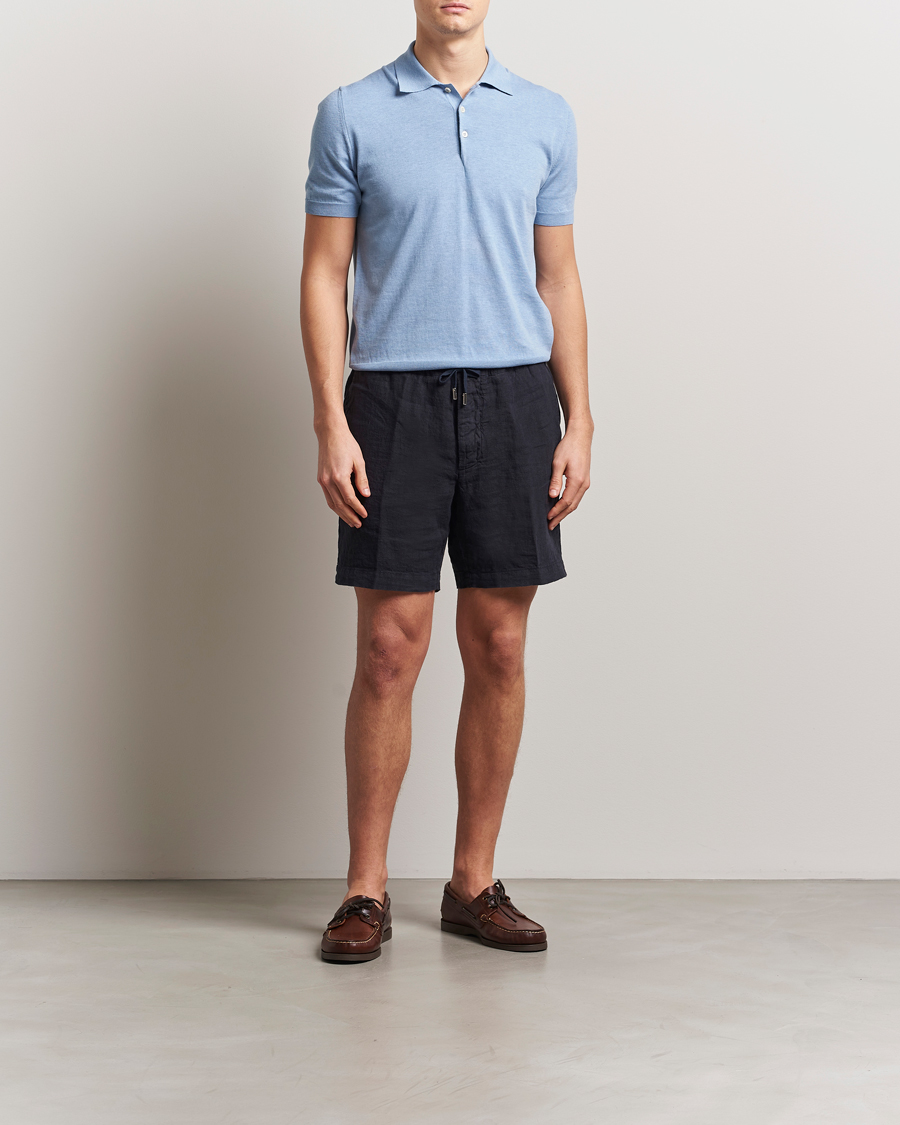 Herr | Pikéer | Altea | Short Sleeve Cotton Polo Light Blue