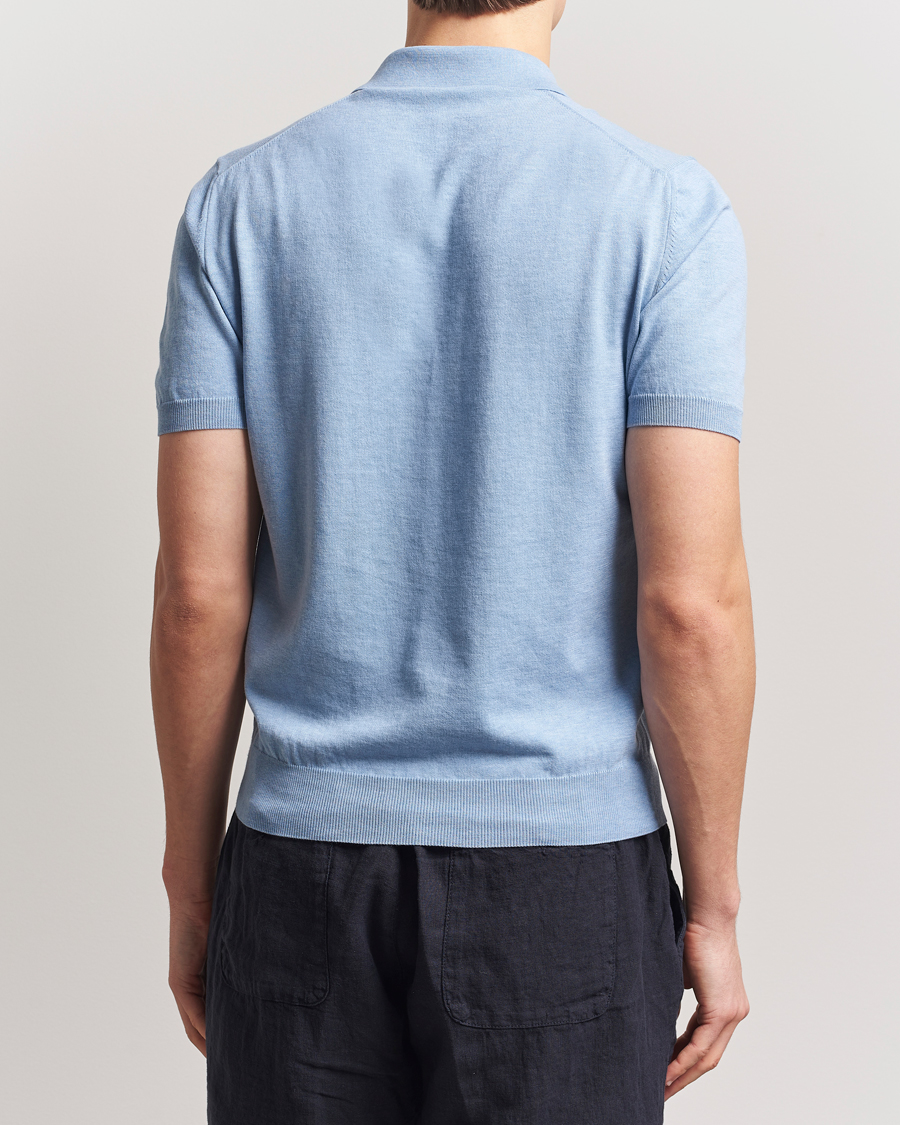 Herr | Pikéer | Altea | Short Sleeve Cotton Polo Light Blue