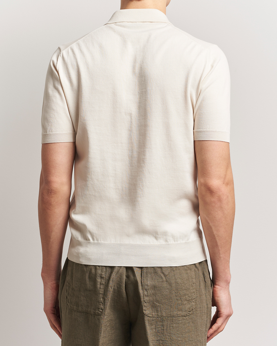 Herr | Pikéer | Altea | Short Sleeve Cotton Polo Off White