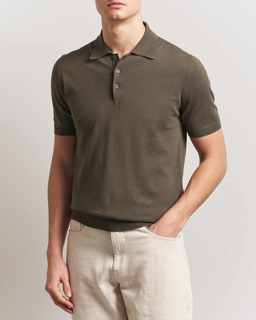 Herr | Pikéer | Altea | Short Sleeve Cotton Polo Military