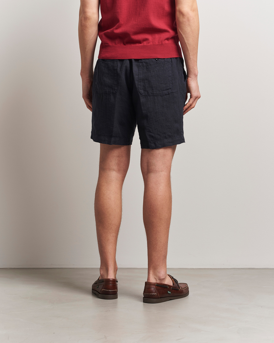 Herr | Shorts | Altea | Linen Drawstring Shorts Navy