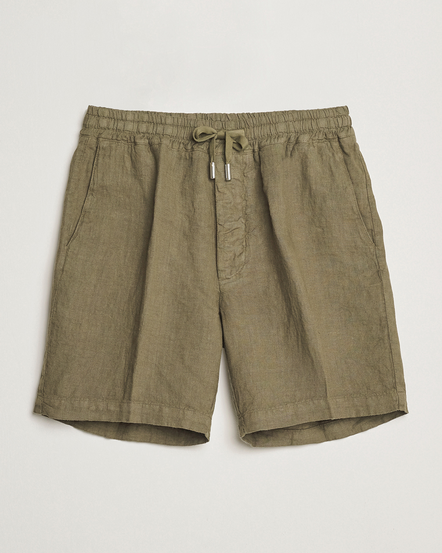 Herr | Shorts | Altea | Linen Drawstring Shorts Military