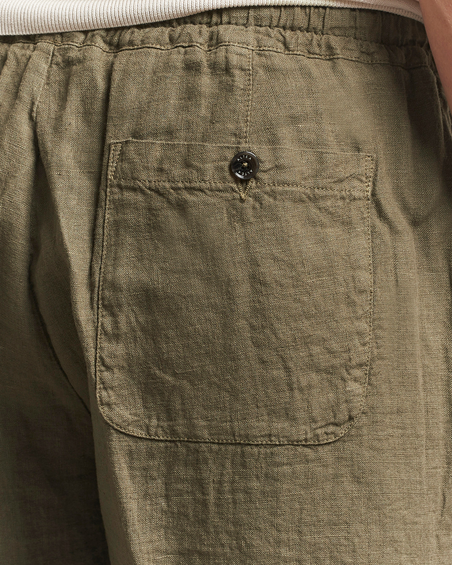 Herr | Shorts | Altea | Linen Drawstring Shorts Military