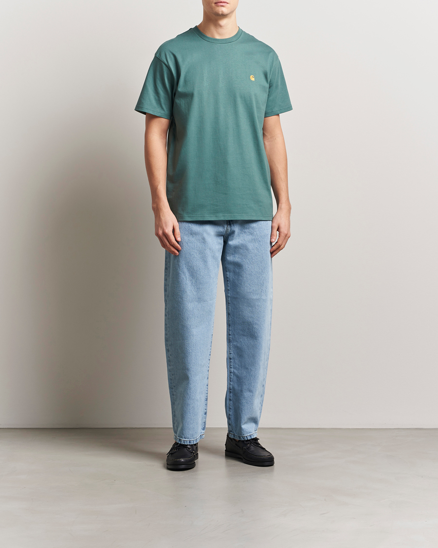 Herr | T-Shirts | Carhartt WIP | Chase Short Sleeve T-Shirt Silver Pine