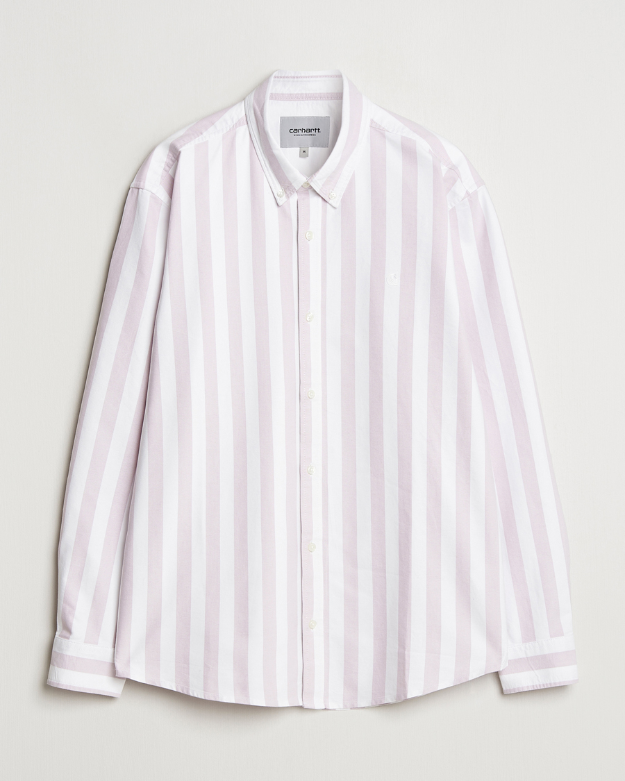 Herr | Skjortor | Carhartt WIP | Dillon Striped Oxford Shirt Hortensia/White