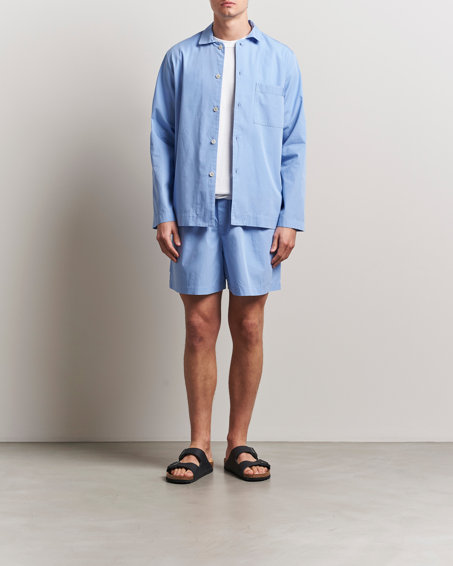 Herr | Pyjamas & Morgonrockar | Tekla | Poplin Pyjama Shorts Cornflower Blue