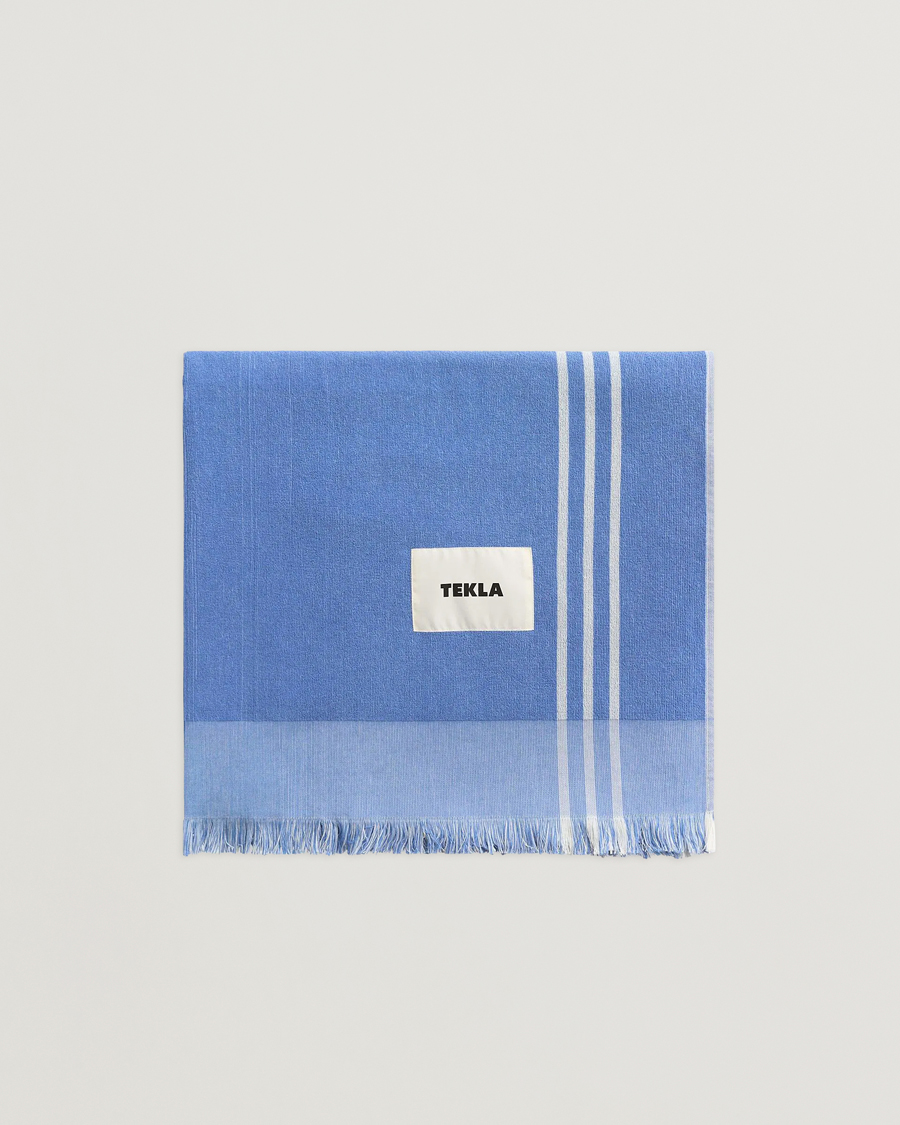 Herr | Textilier | Tekla | Organic Terry Beach Towel Azul
