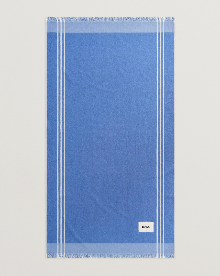 Herr | Textilier | Tekla | Organic Terry Beach Towel Azul