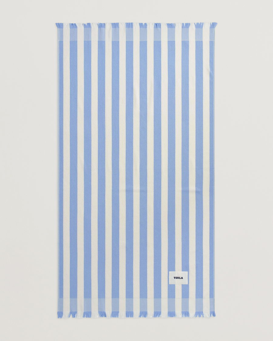 Herr | Textilier | Tekla | TeklaOrganic Terry Beach TowelMoro Stripes