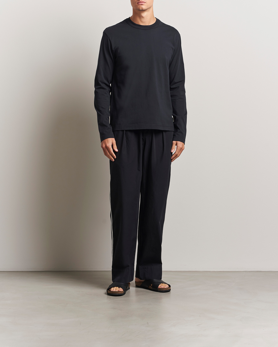 Herr | Pyjamas & Morgonrockar | Tekla | Grosgrain Stripes Pyjama Pants All Black