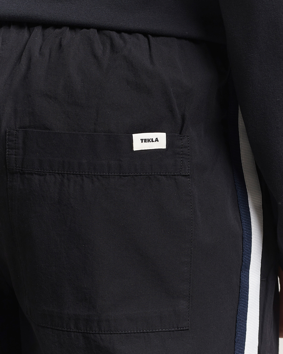 Herr | Pyjamas & Morgonrockar | Tekla | Grosgrain Stripes Pyjama Pants All Black
