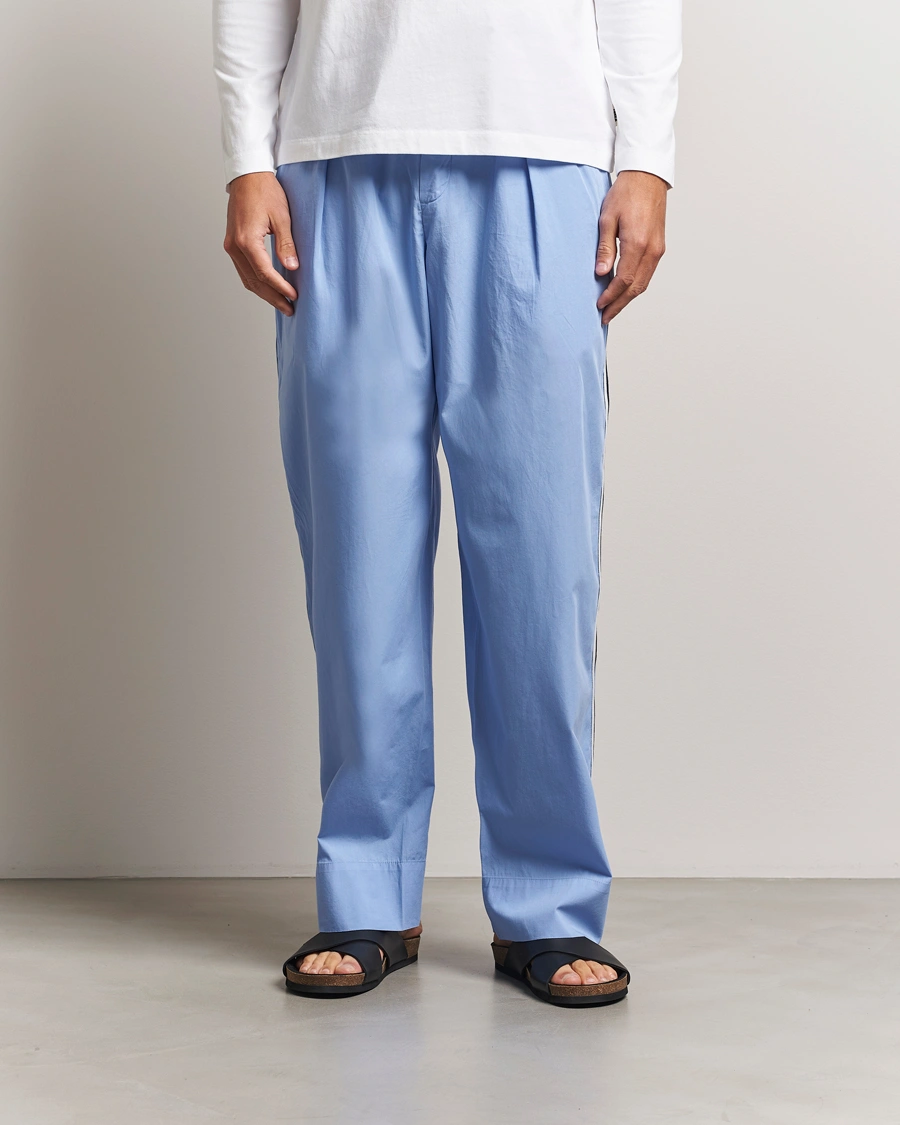 Herr | Pyjamas & Morgonrockar | Tekla | Grosgrain Stripes Pyjama Pants Cornflower Blue