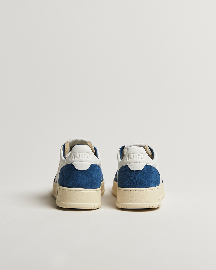 Herr | Sneakers | Autry | Medalist Low Super Soft Goat Leather Sneaker White/Navy